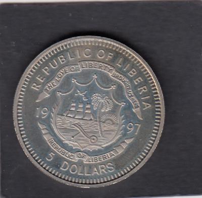 Beschrijving: 5 Dollar DIANA MEMORIAL PORTRAIT